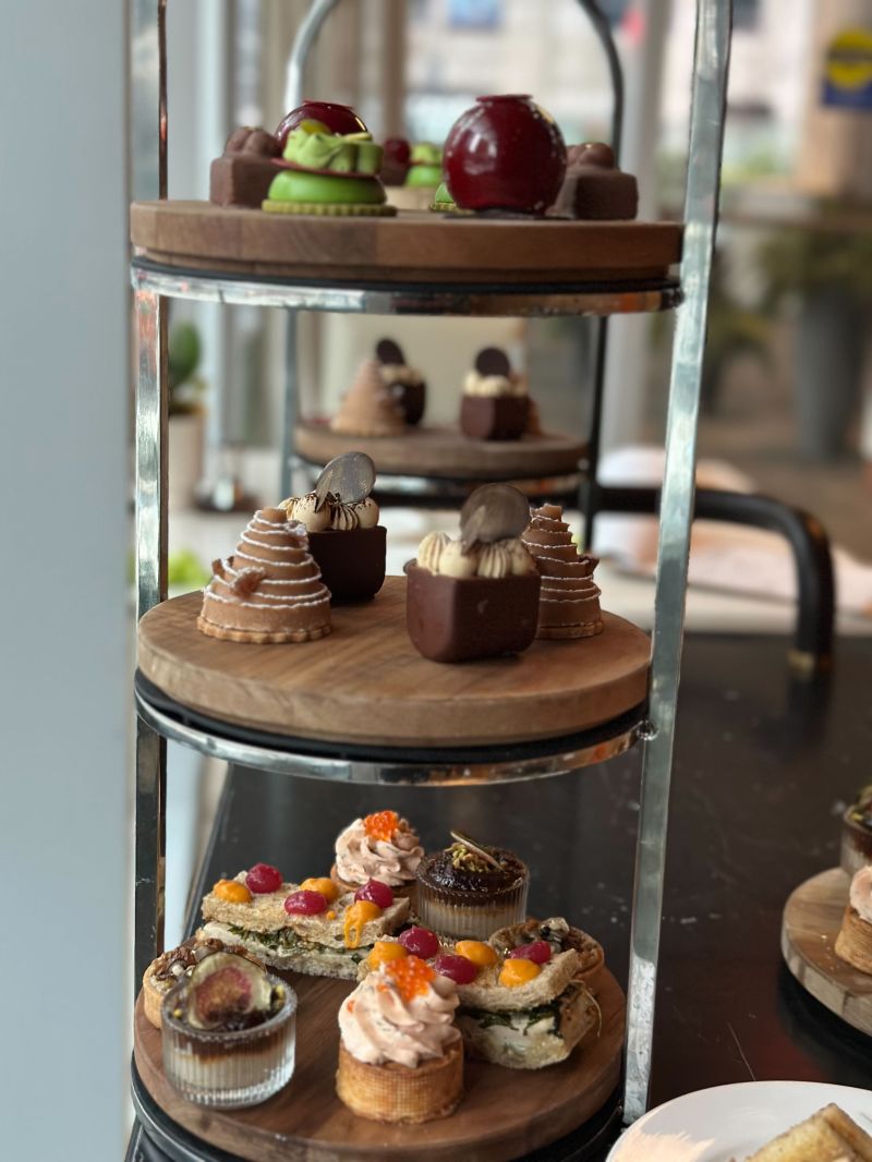 High Tea desserts arranged for guests